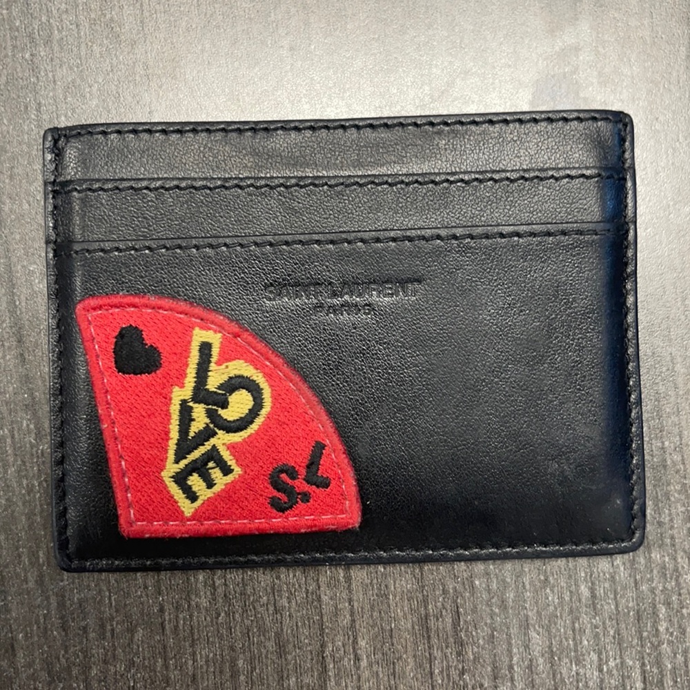 Saint Laurent card holder patchwork/heart/love